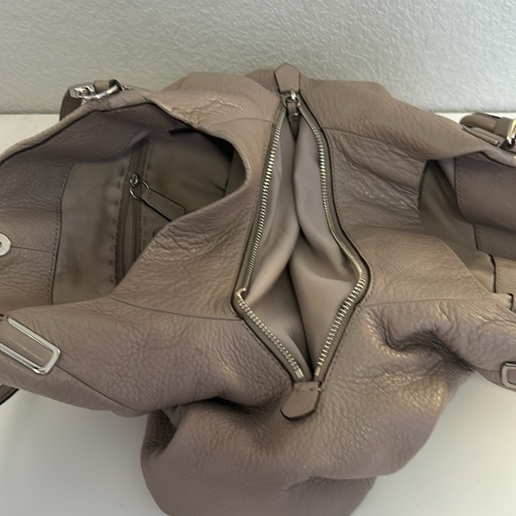 Coach Madison Pebble Leather Tan Three Compartment Double Strap Shoulder Bag - Picture 7 of 14